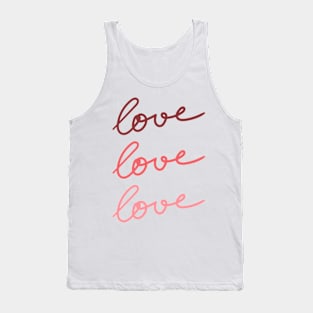 Love Love Love #valentinesday #valentine #love #kirovair #minimal #minimalism #buyart #design Tank Top